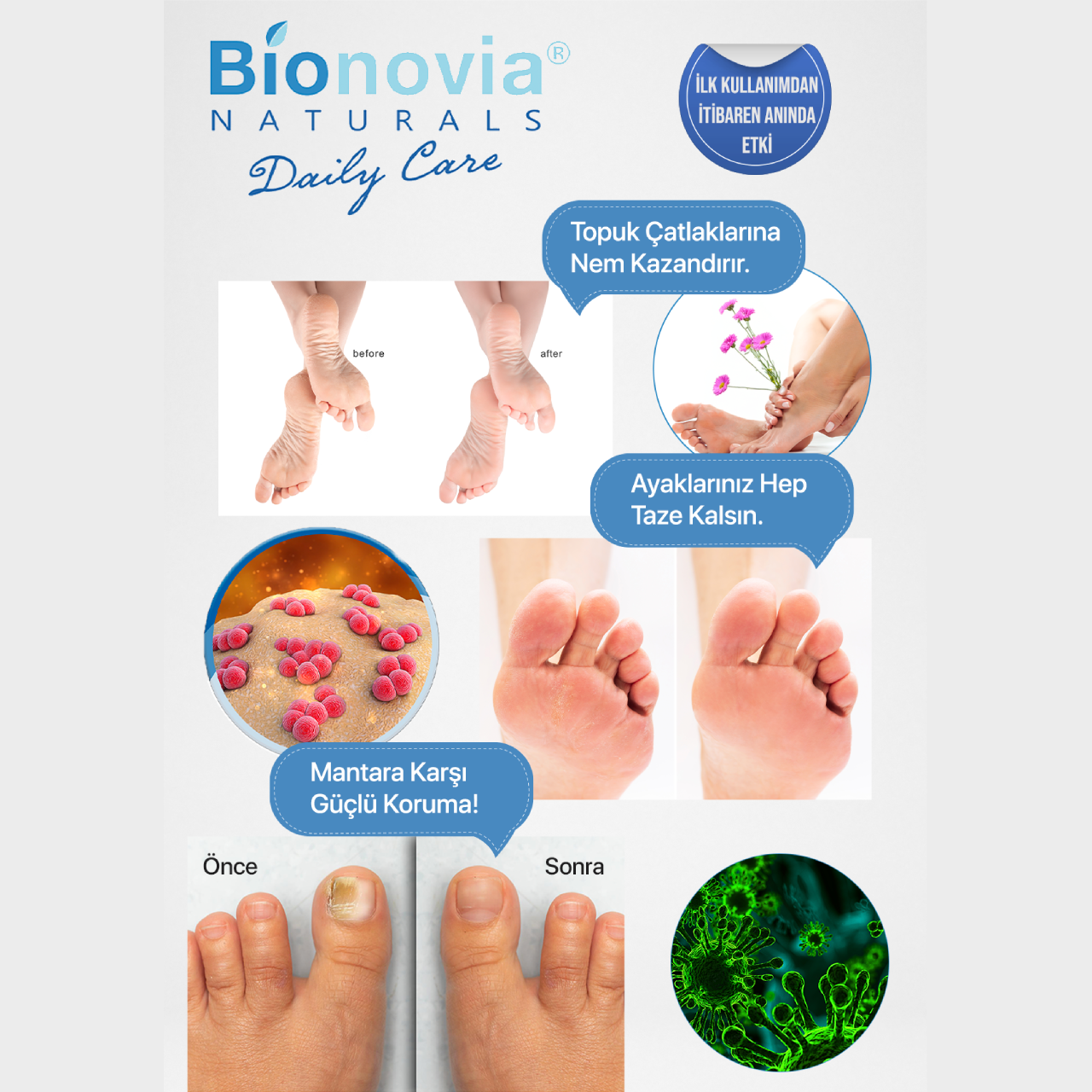 Bionovia Ayak Kokusu Giderici Ayak Bakım Spreyi - 60 ml