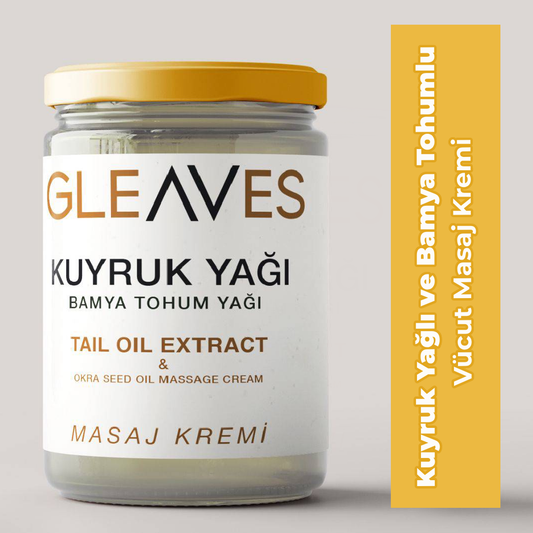Gleaves Naturals Kuyruk Yağı Ve Bamya Tohumlu Bitkisel Içerikli Masaj Kremi Cam Kavanoz 300ml
